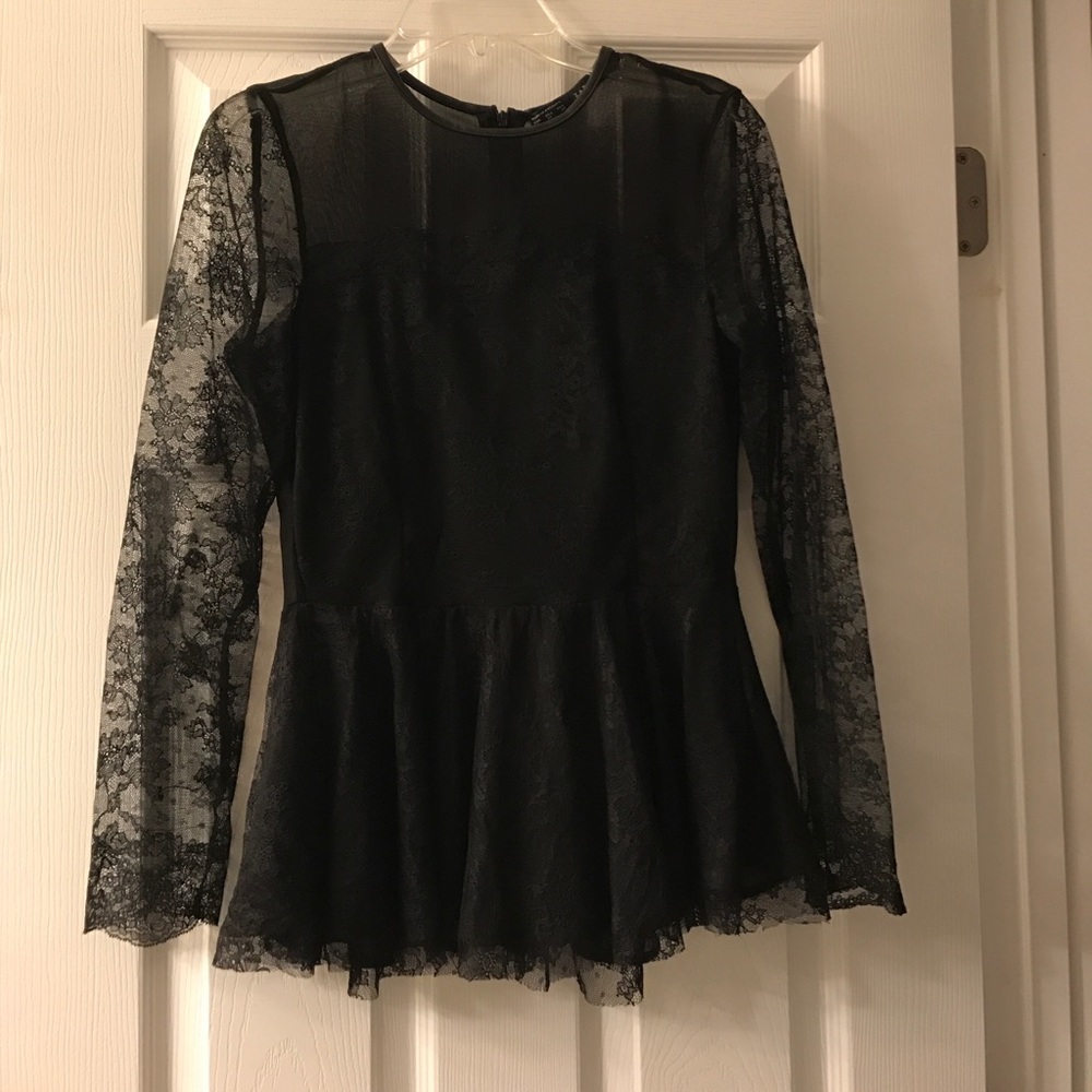 Zara Lace Peplum Top